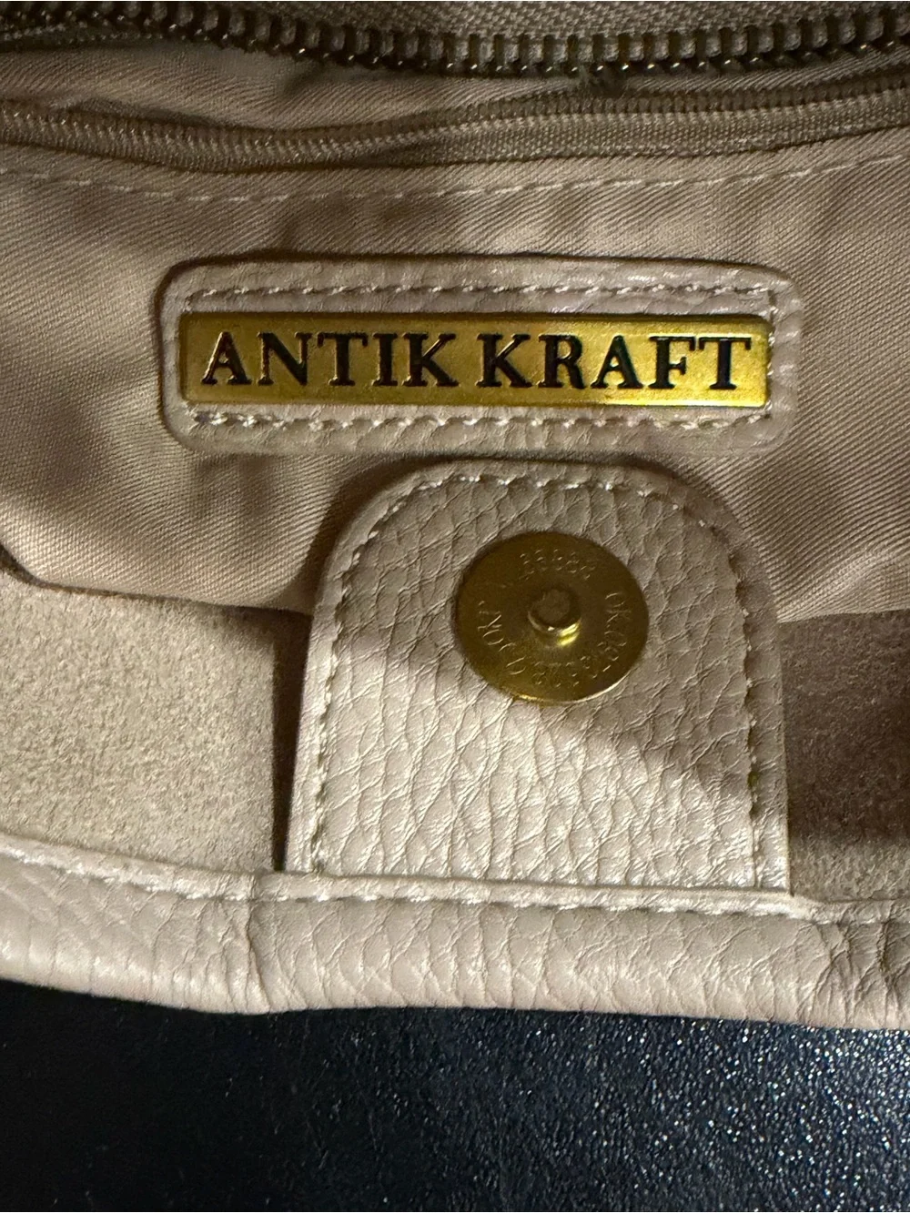 Antik Kraft Classic Pebbled PU Hobo Bag with cosmetic bag